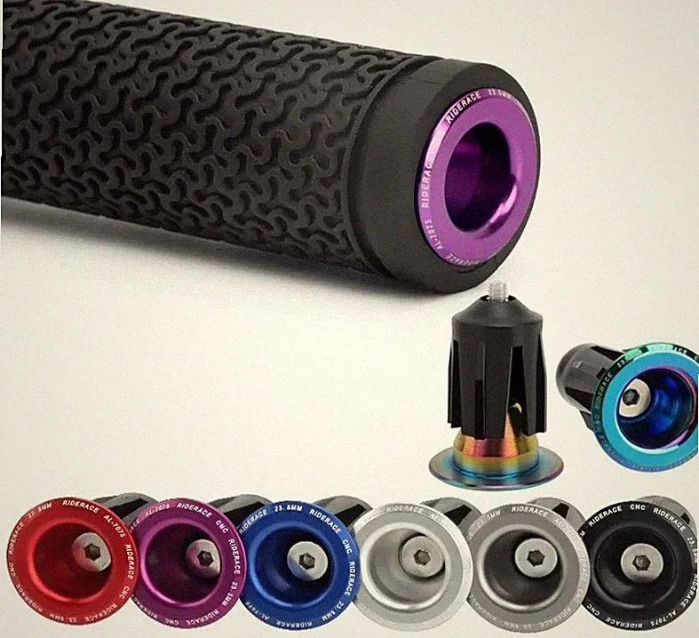 1 Pair Bike Handlebar End Plugs Aluminum Alloy Bar End Caps MTB Road Bicycle