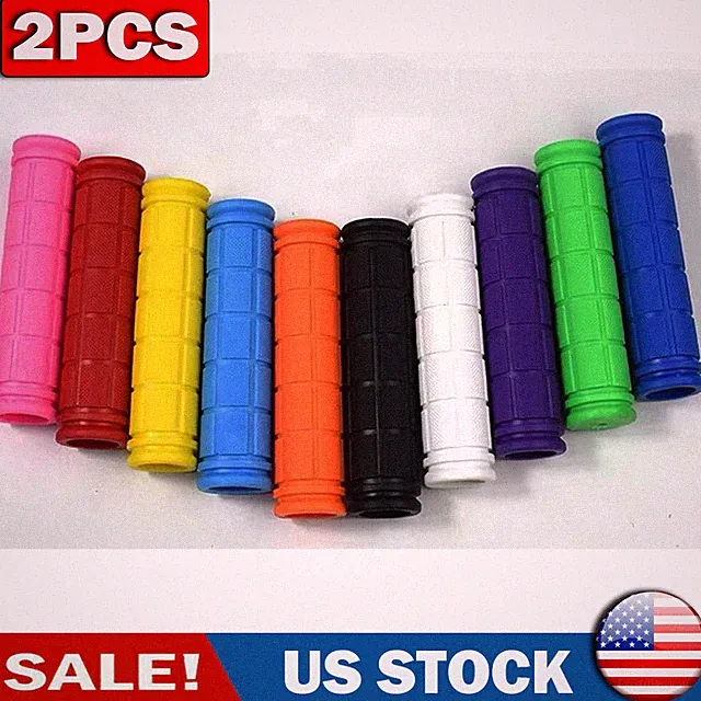 1 Pair MTB Bike Grips Mountain Bicycle Bike Handle Handlebar Soft Rubber Bar End