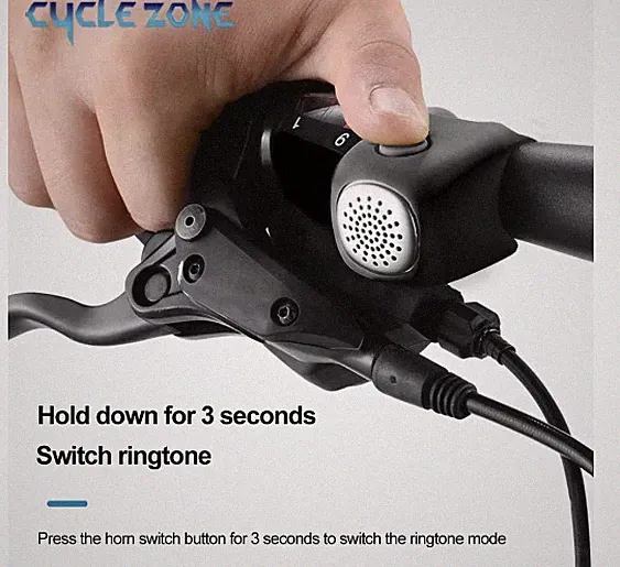1pc Electric Bicycle Horn 120dB Bike Bell with 3 Sound Modes - NEW