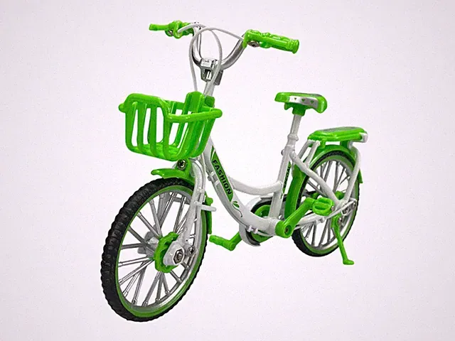CITY BICYCLE "FASHION" GREEN BIKE 1:10 18cm DIE CAST MODEL NEW IN BOX