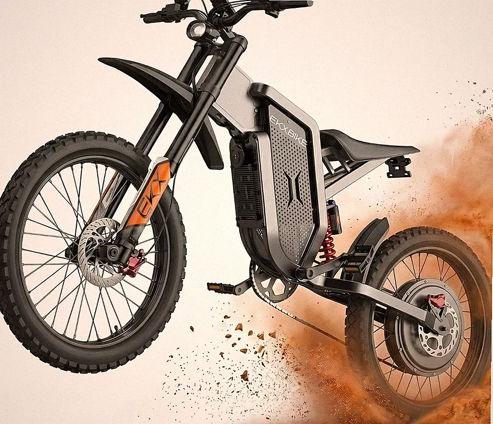 EKXbike Electric Dirt Bike 8000W Peak Electric Motorcycle 60V 30Ah 60MPH 60 Mile