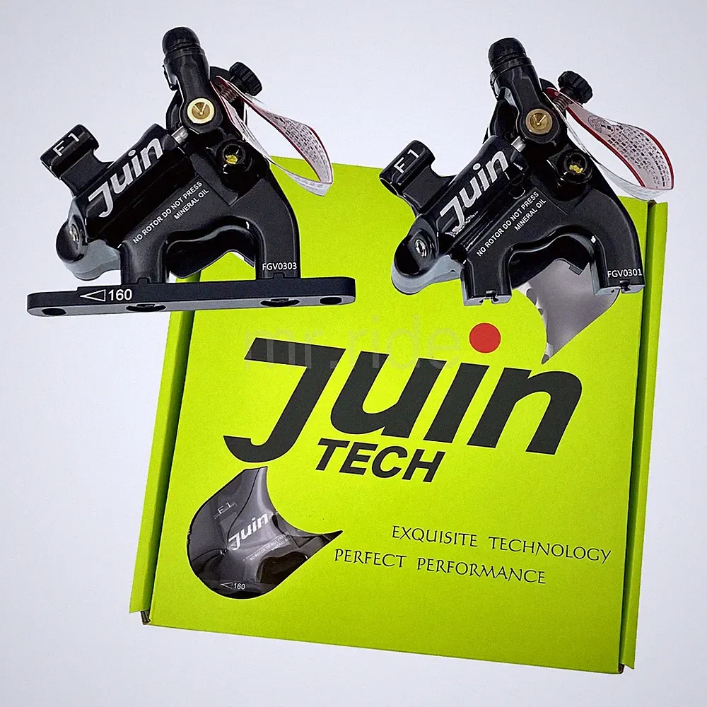 Juin Tech F1 Cyclocross CX Cycling Bike Disc Brake Calipers w/Flat Mount Black
