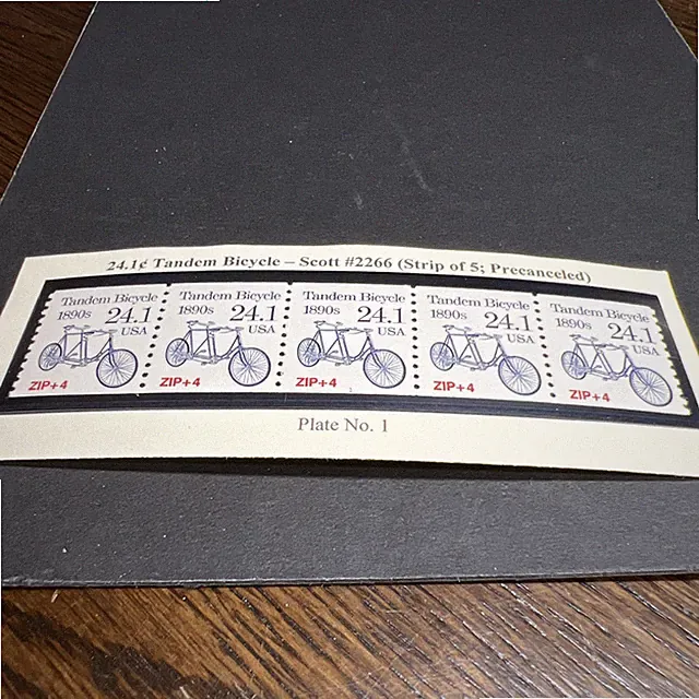 Scott# 2266 24.1¢ Tandem Bicycle P#1 MNH PNC5-US