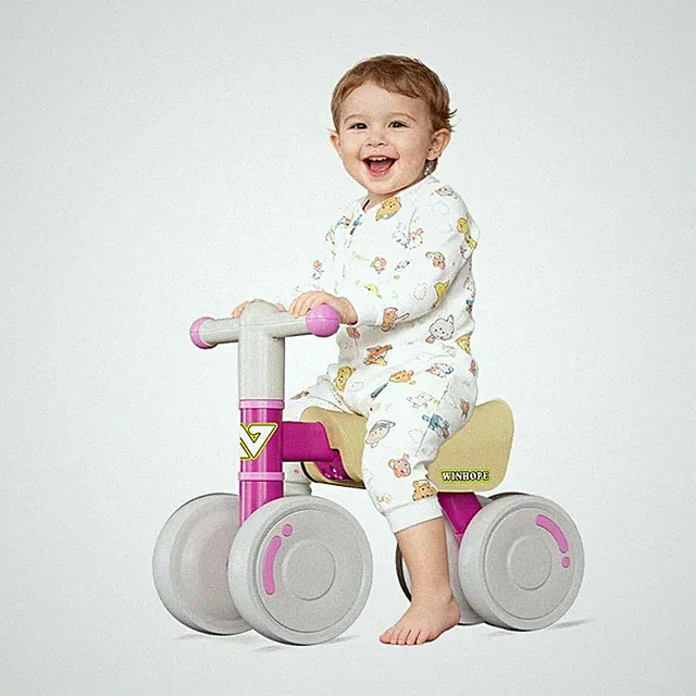 WinHope Baby Balance Bike for 1-3 Year Olds, Silent Wheels,Soft Seat, No Shar...